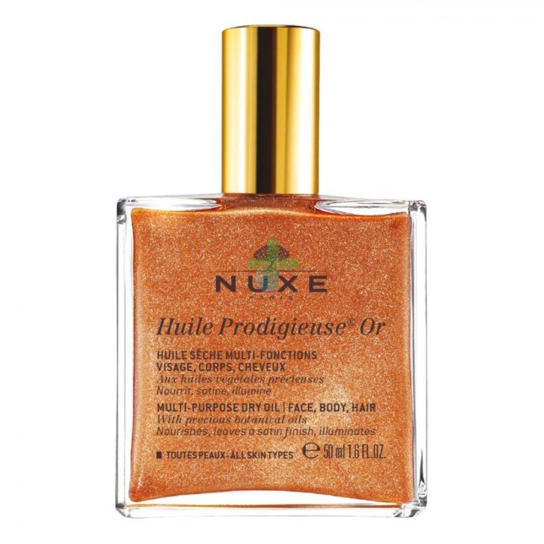 Nuxe Linea Huile Prodigieuse OR Olio Secco Illuminante Viso Corpo Capelli 50 ml